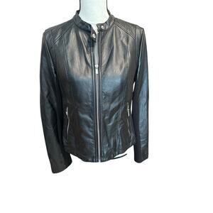Women’s New York & Co. Faux Leather Moto Jacket. Size Small